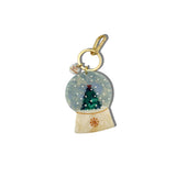 Hand-painted Snowglobe Bag Charm + Keychain