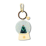 Hand-painted Snowglobe Bag Charm + Keychain