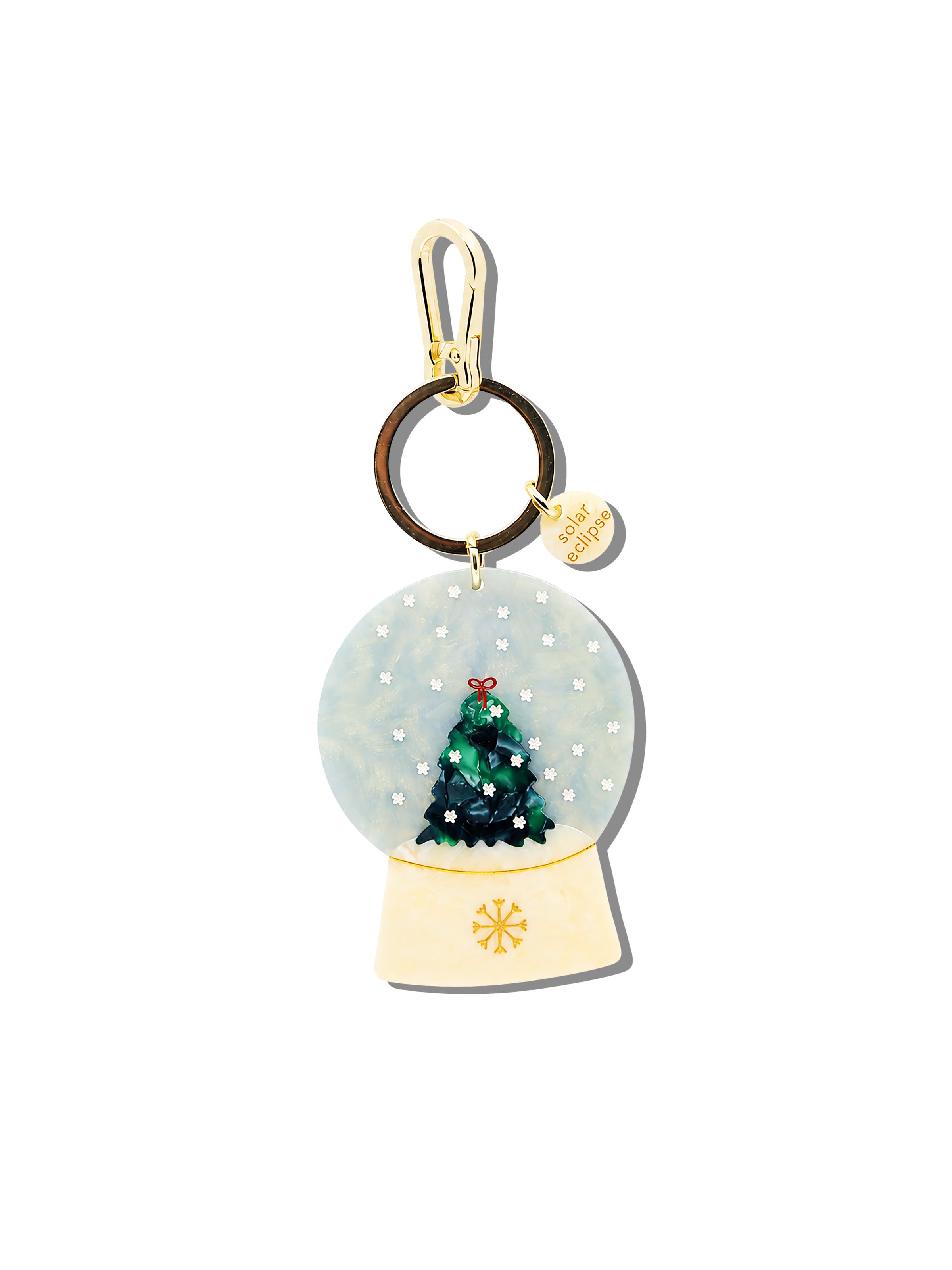 Hand-painted Snowglobe Bag Charm + Keychain