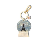 Hand-painted Snowglobe Bag Charm + Keychain