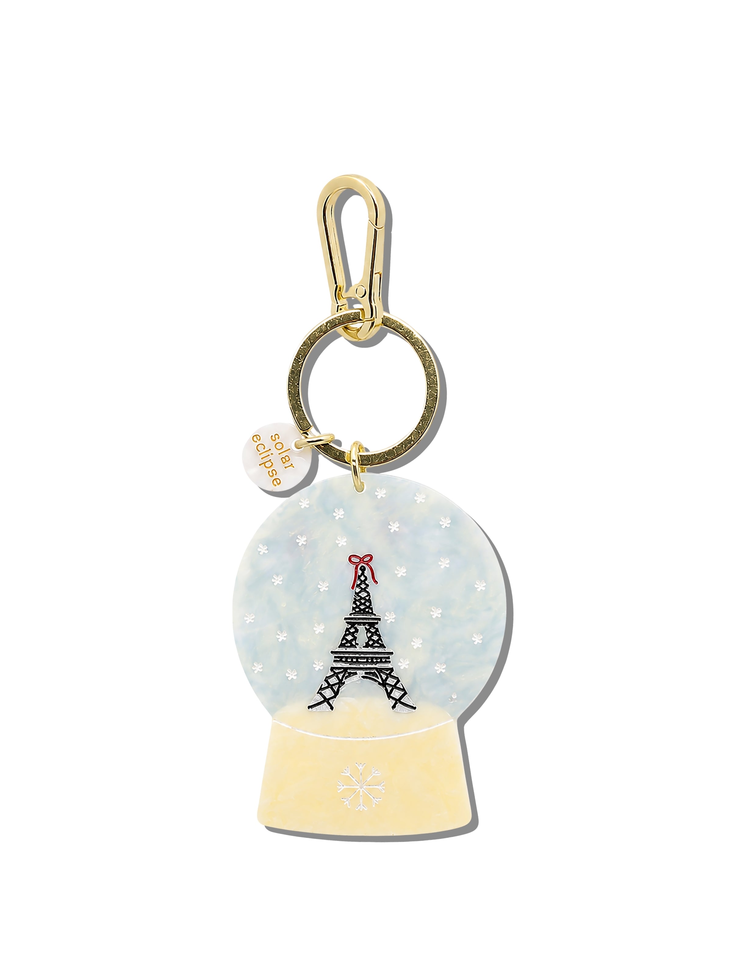 Hand-painted Snowglobe Bag Charm + Keychain