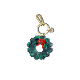 Hand-painted Wreath Bag Charm + Keychain