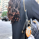 Hand-painted Bow Challah Bag Charm + Keychain