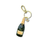Hand-painted Champagne Bag Charm + Keychain