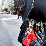 Hand-painted Red Lantern Bag Charm + Keychain | Eco-friendly