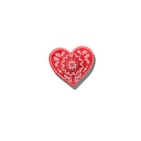 Hand-painted Paisley Heart Brooch Pin