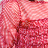 Hand-painted Paisley Heart Brooch Pin