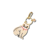 Hand-painted Kawaii Cat Bag Charm + Keychain | Eco-Friendly