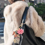 Hand-painted Kawaii Cat Bag Charm + Keychain | Eco-Friendly