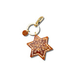 Hand-painted Gingerbread Star Bag Charm + Keychain