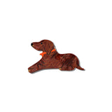 Hand-painted Dachshund Claw Hair Clip | Eco-Friendly