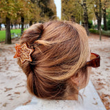Hand-painted Gingerbread Claw Hair Clip | Eco-Friendly