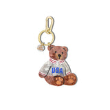Hand-painted USA Teddy Bag Charm + Keychain | Eco-Friendly