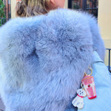 Hand-painted Strawberry Smoothie Bag Charm + Keychain | Eco-Friendly