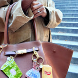 Hand-painted Dracula Book Bag Charm + Keychain | Eco-Friendly