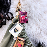 Hand-painted Wuthering Heights Book Bag Charm + Keychain | Eco-Friendly