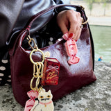 Hand-painted Pride & Prejudice Book Bag Charm + Keychain | Eco-Friendly