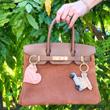 Hand-Painted Vintage Surf Car Bag Charm | Eco-Friendly