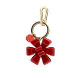 Handmade Origami Holiday Bow Bag Charm + Keychain