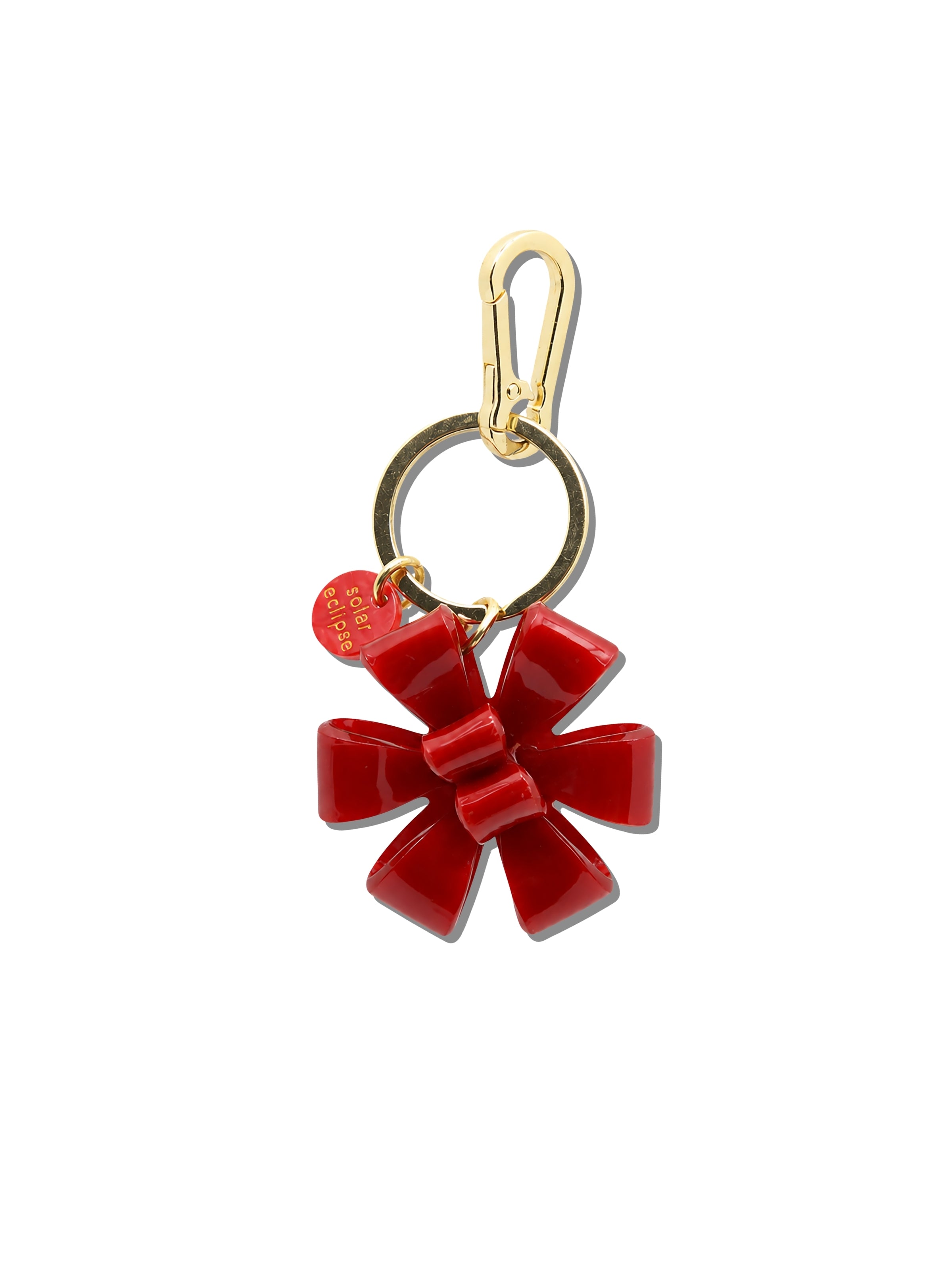 Handmade Origami Holiday Bow Bag Charm + Keychain
