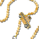 Hand-painted Taxi Gemstone Bracelet Phone Chain