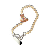 Hand-painted Americana Teddy Bracelet Phone Chain