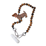 Hand-painted Dachshund Bracelet Phone Chain