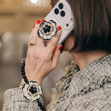 Hand-painted Dianthus Bracelet Phone Chain