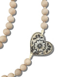 Hand-painted Paisley Heart Gemstone Crossbody Phone Chain