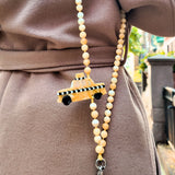 Hand-painted Taxi Gemstone Crossbody Phone Chain