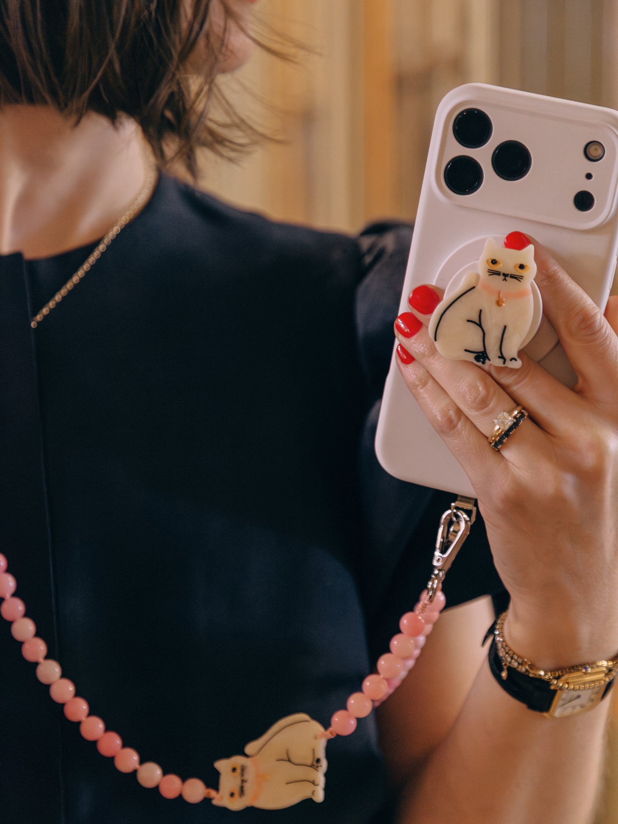 Hand-painted Kawaii Cat Crossbody Phone Chain Hand-painted Kawaii Cat Crossbody Phone Chain