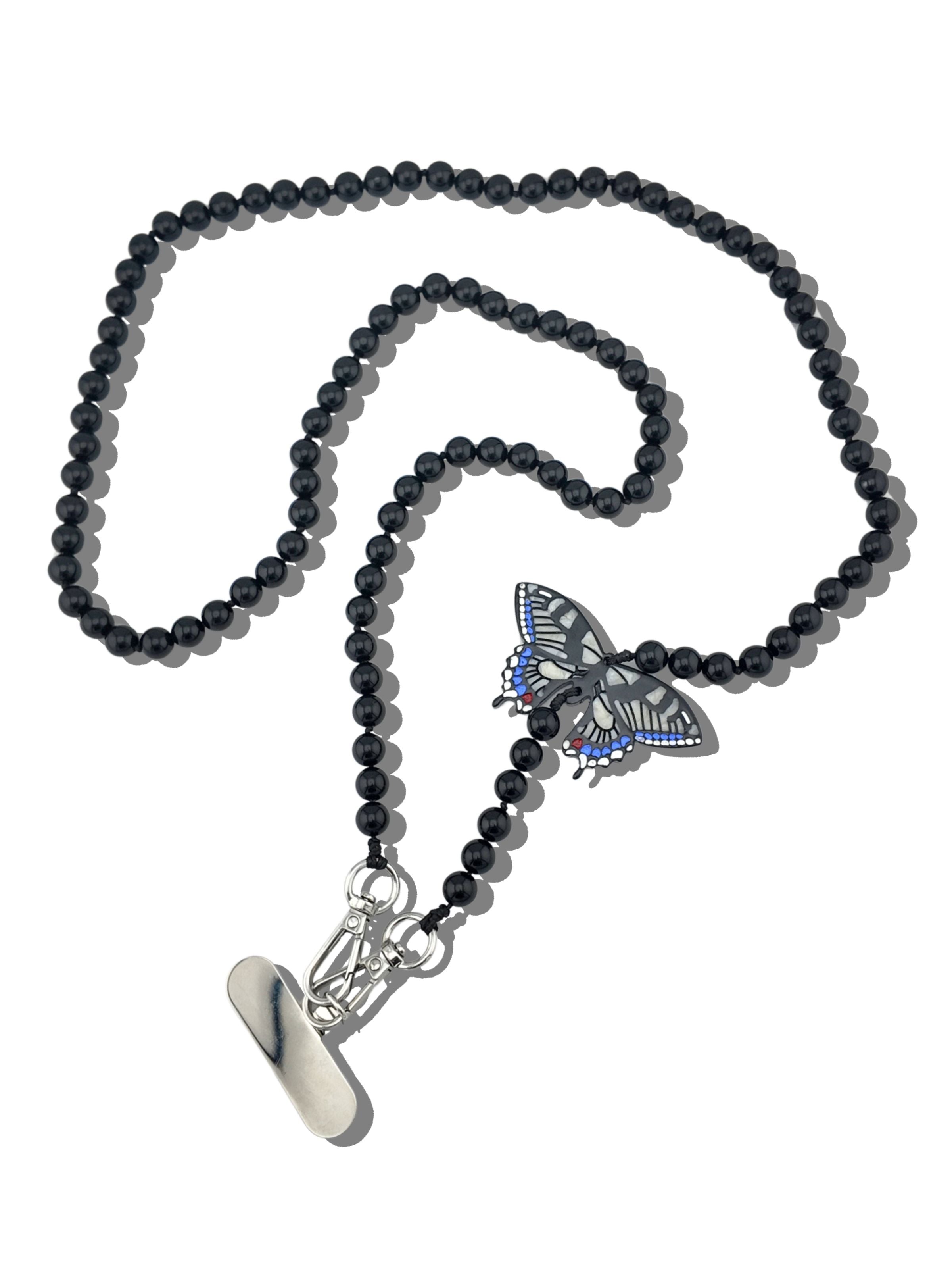 Hand-painted Swallowtail Crossbody Phone Chain