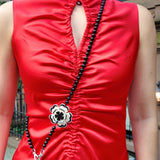 Hand-painted Dianthus Crossbody Phone Chain