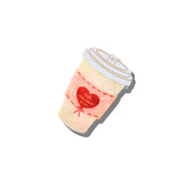 Hand-Painted Cafe Coffee Cup Heart Claw Clip | Eco-Friendly