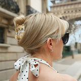 Hand-Painted Scarf Kitten Claw Clip | Eco-Friendly