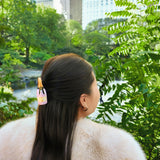 Hand-Painted Rosé Claw Clip | Eco-Friendly