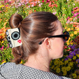 Hand-Painted NY Vintage Camera Claw Clip | Eco-Friendly