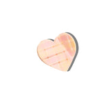 Handmade Pink Plaid Heart Claw Clip | Eco-Friendly