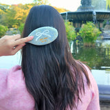 Hand-painted Baby Blue Bow Amazing Hair Day Brush | Eco-Friendly