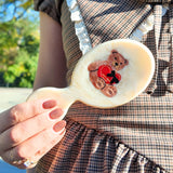 Hand-painted Love Teddy Handbag Hero Brush | Eco-Friendly