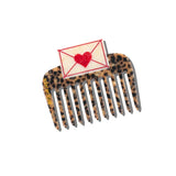 Hand-Painted Love Mail Pocket Comb | Eco-Friendly