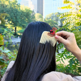 Hand-Painted Love Teddy Pocket Comb | Eco-Friendly