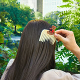 Hand-Painted Love Teddy Pocket Comb | Eco-Friendly