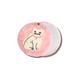 Hand-painted Kawaii Cat Compact Mirror | Eco-Friendly