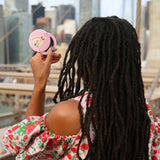 Hand-painted Kawaii Cat Compact Mirror | Eco-Friendly