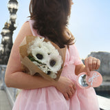 Hand-painted Vintage Bow Compact Mirror | Eco-Friendly