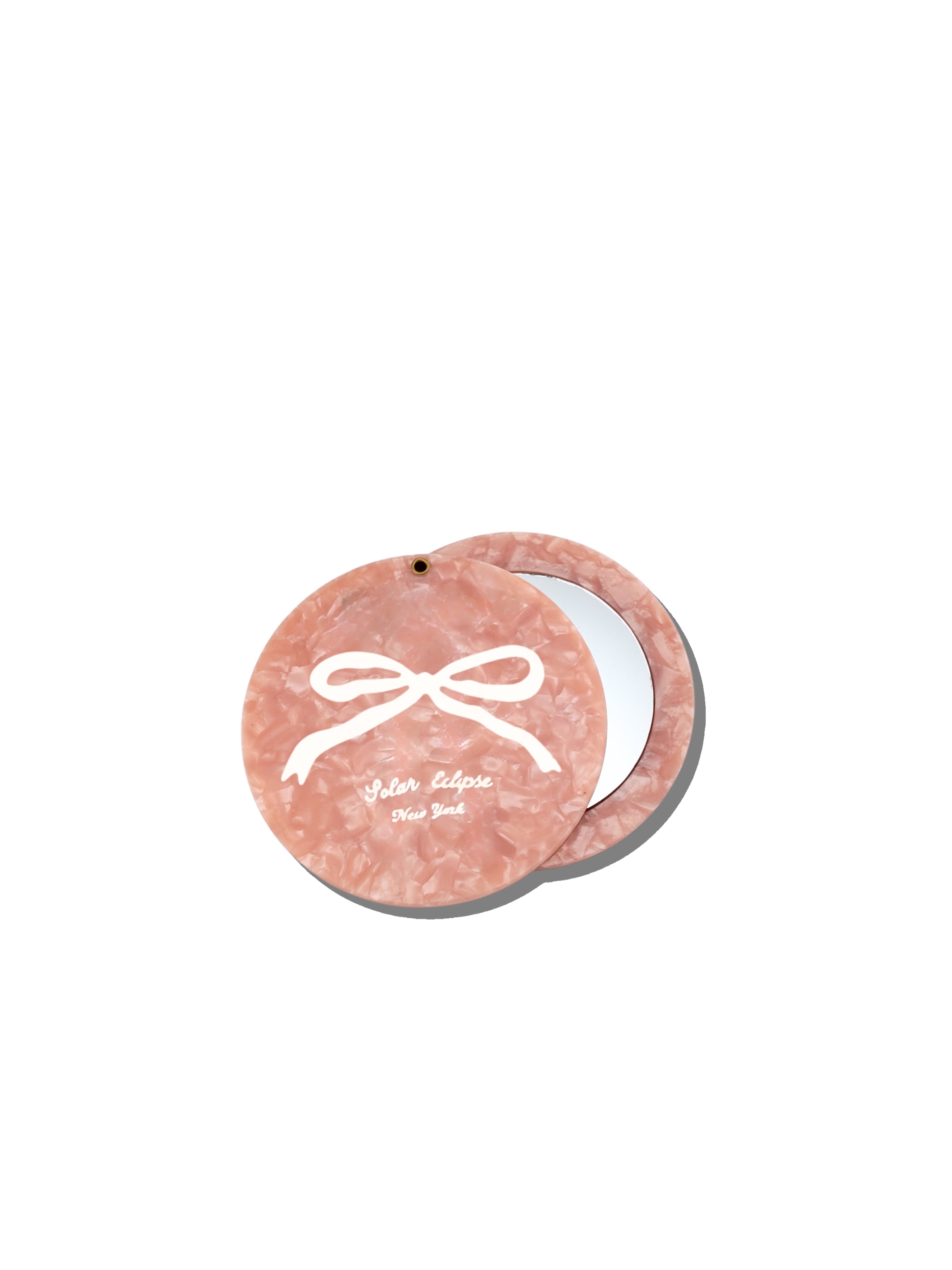 Hand-painted Vintage Bow Compact Mirror | Eco-Friendly