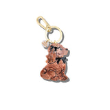 Hand-Painted Coquette Puppy Bag Charm + Keychain | Eco-Friendly