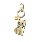Hand-Painted Scarf Kitten Bag Charm + Keychain | Eco-Friendly