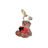 Hand-Painted Love Teddy Bag Charm + Keychain | Eco-Friendly